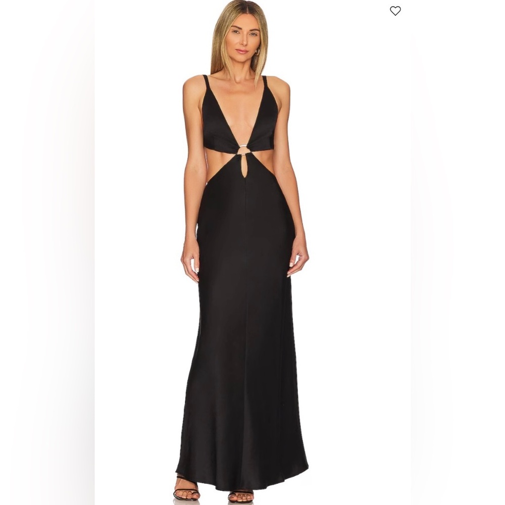 bec + bridge Black Backless Dress
